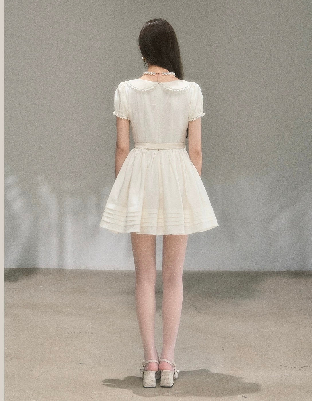 ribbon waist high-end one-piece KS1301