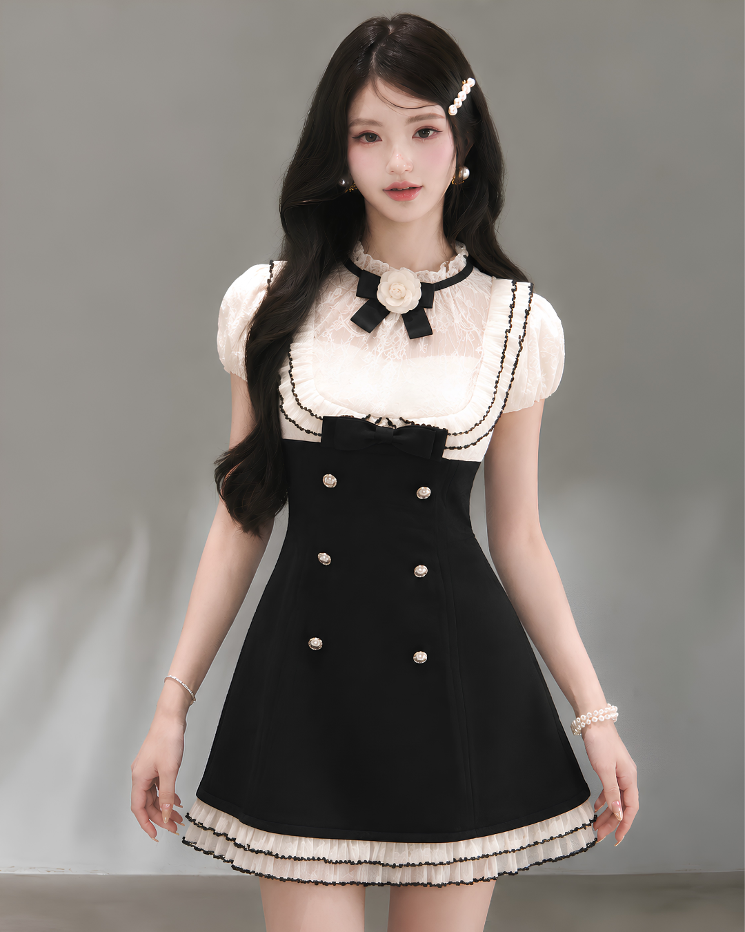 luxury mood rose one-piece KS1322
