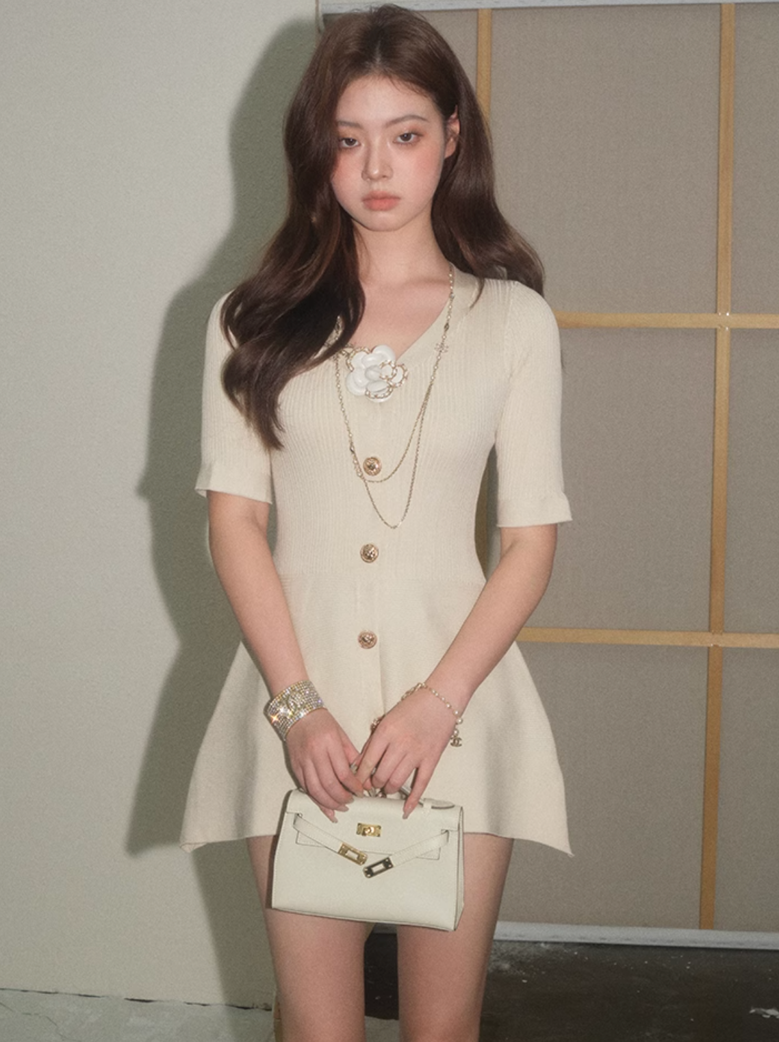 ivory flare tops KS1107