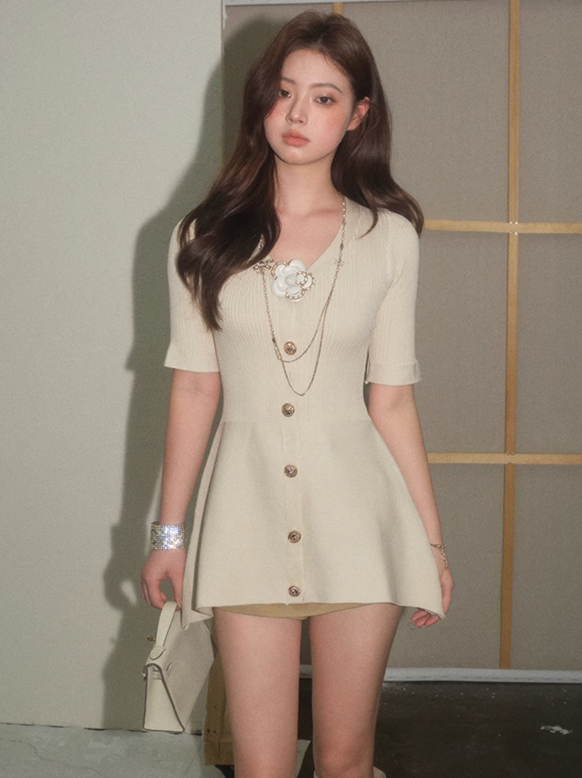 ivory flare tops KS1107