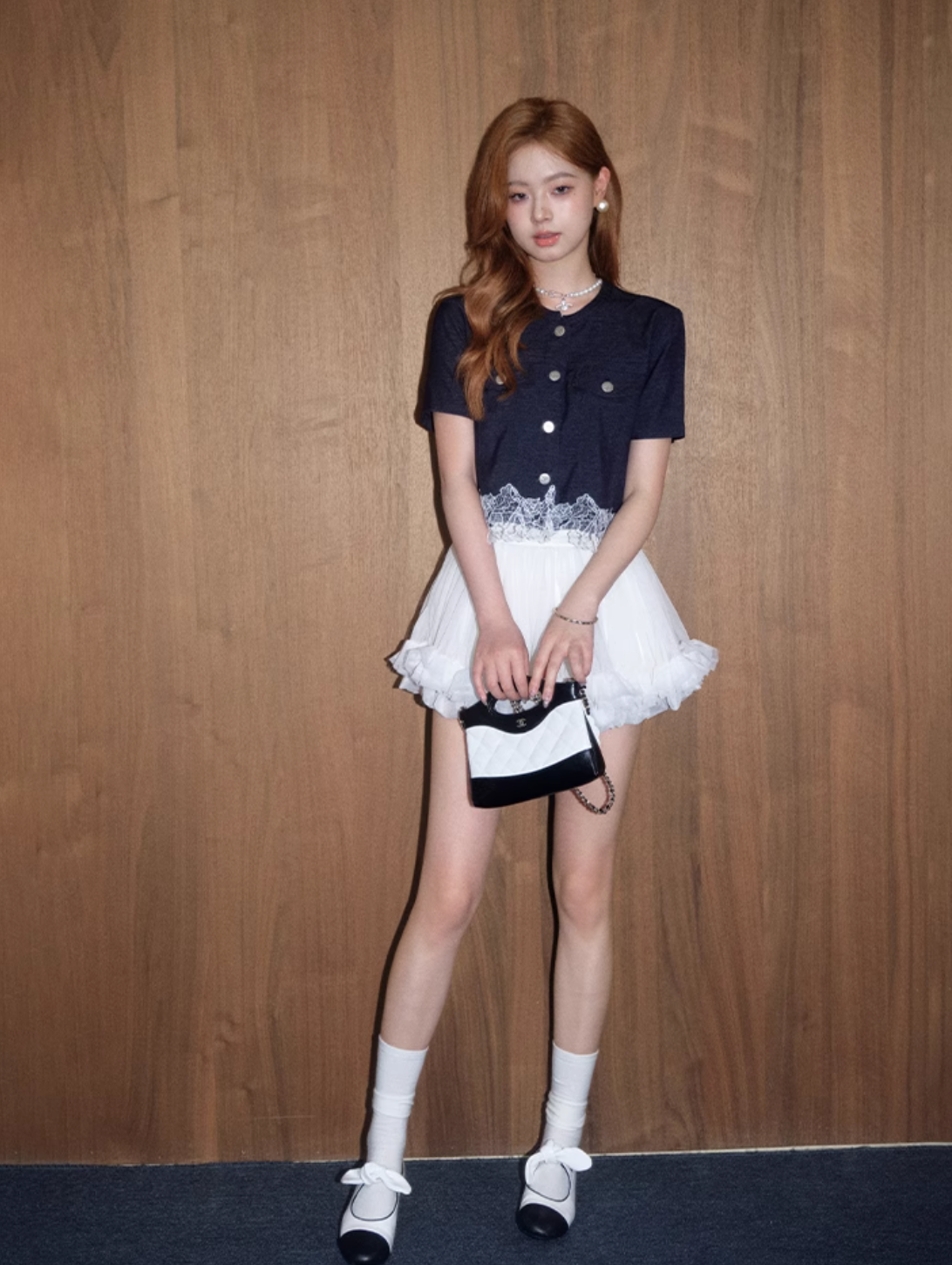 high-end navy mood tops KS1145