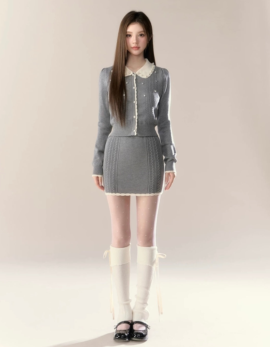 round curler Perl cardigan KS1221