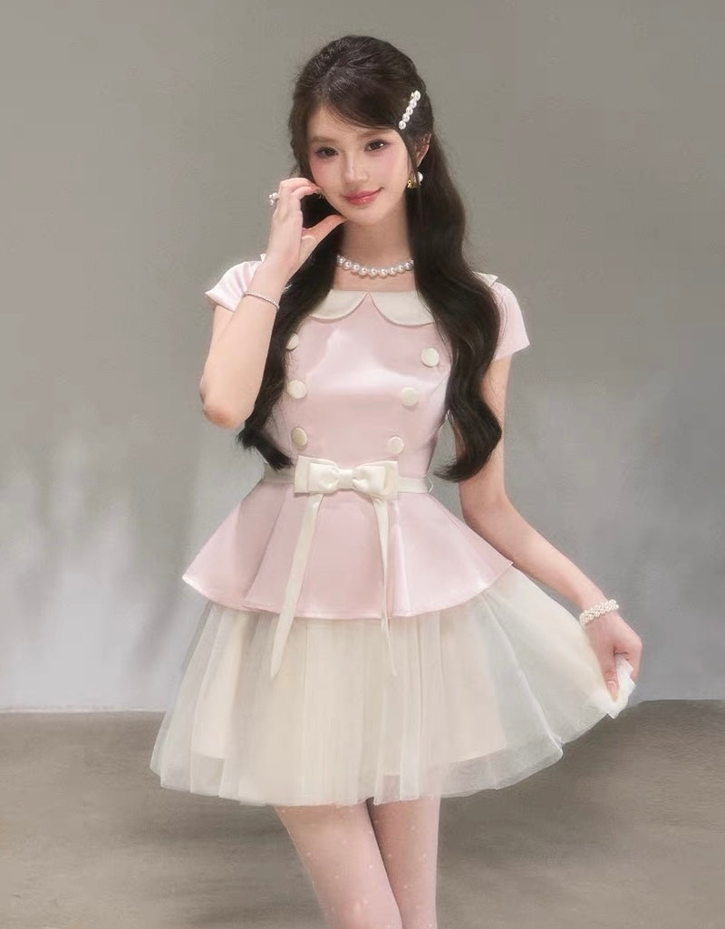 girly pink botann one-piece KS1287