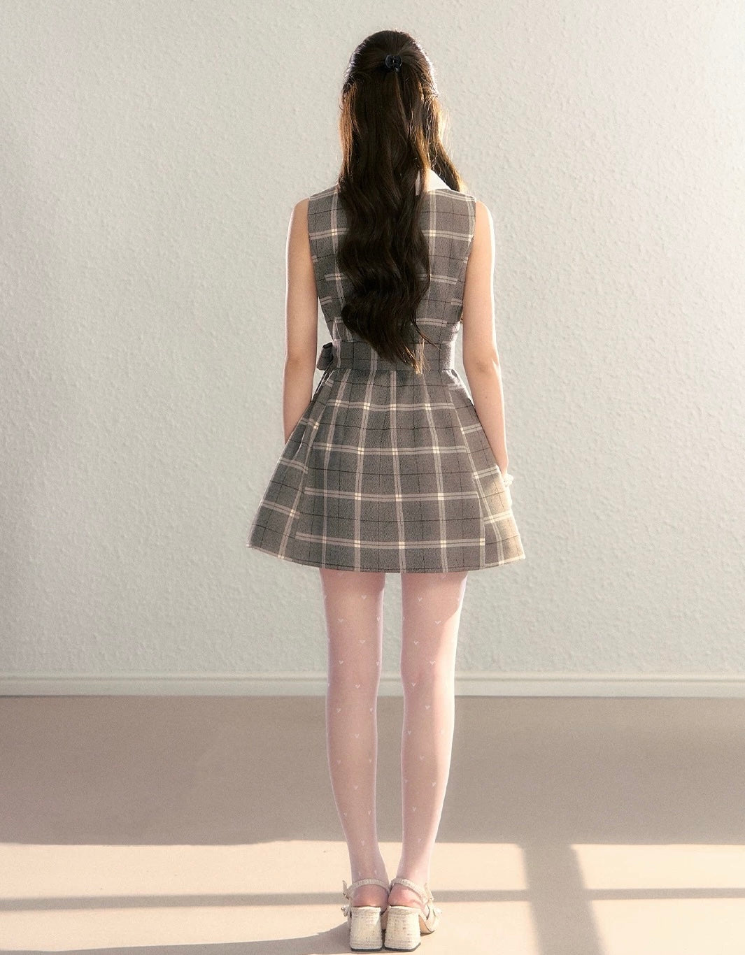 check girly one-piece KS1286