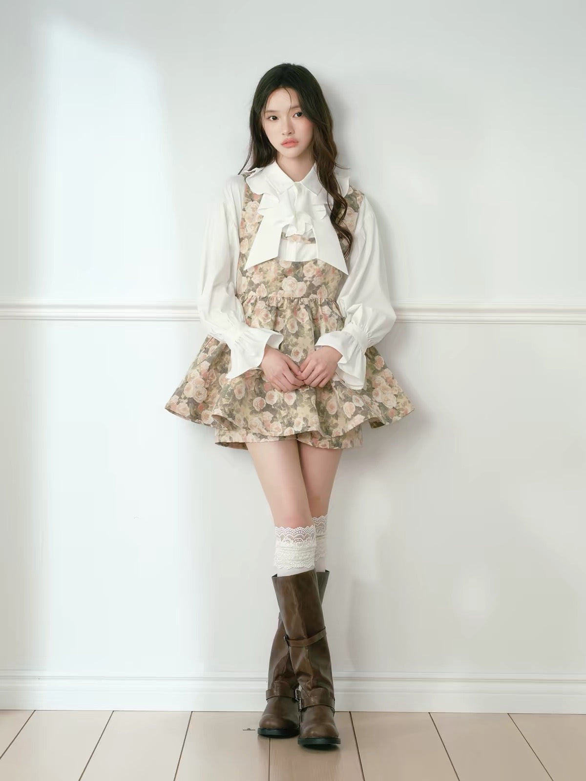 flower mood high-end one-piece& blouse KS1335