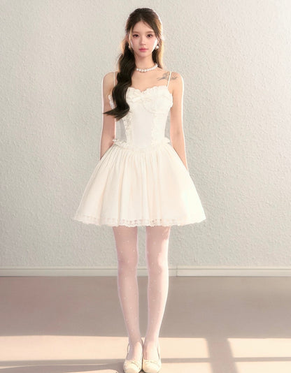 frill pattern one-piece KS1278