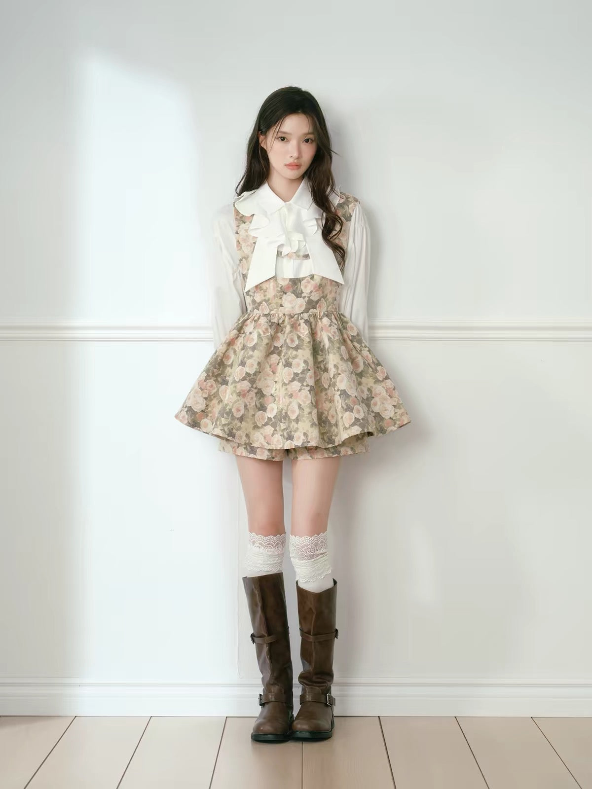 flower mood high-end one-piece& blouse KS1335