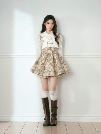 flower mood high-end one-piece& blouse KS1335