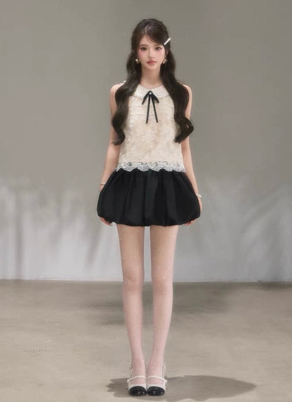 lace curler point tops & skirt KS1290