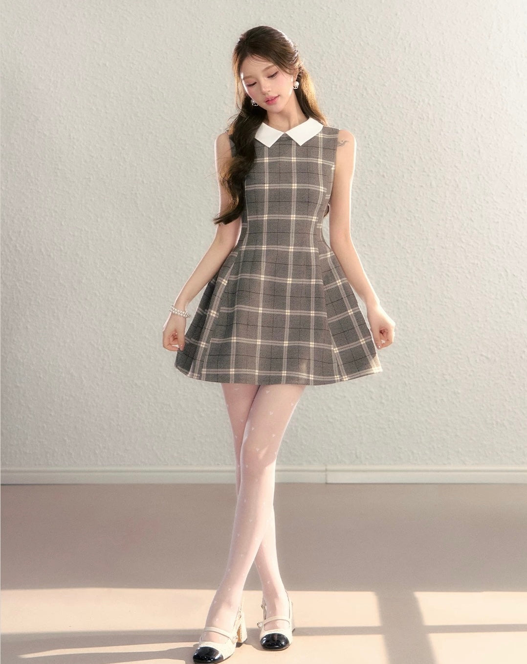 check girly one-piece KS1286