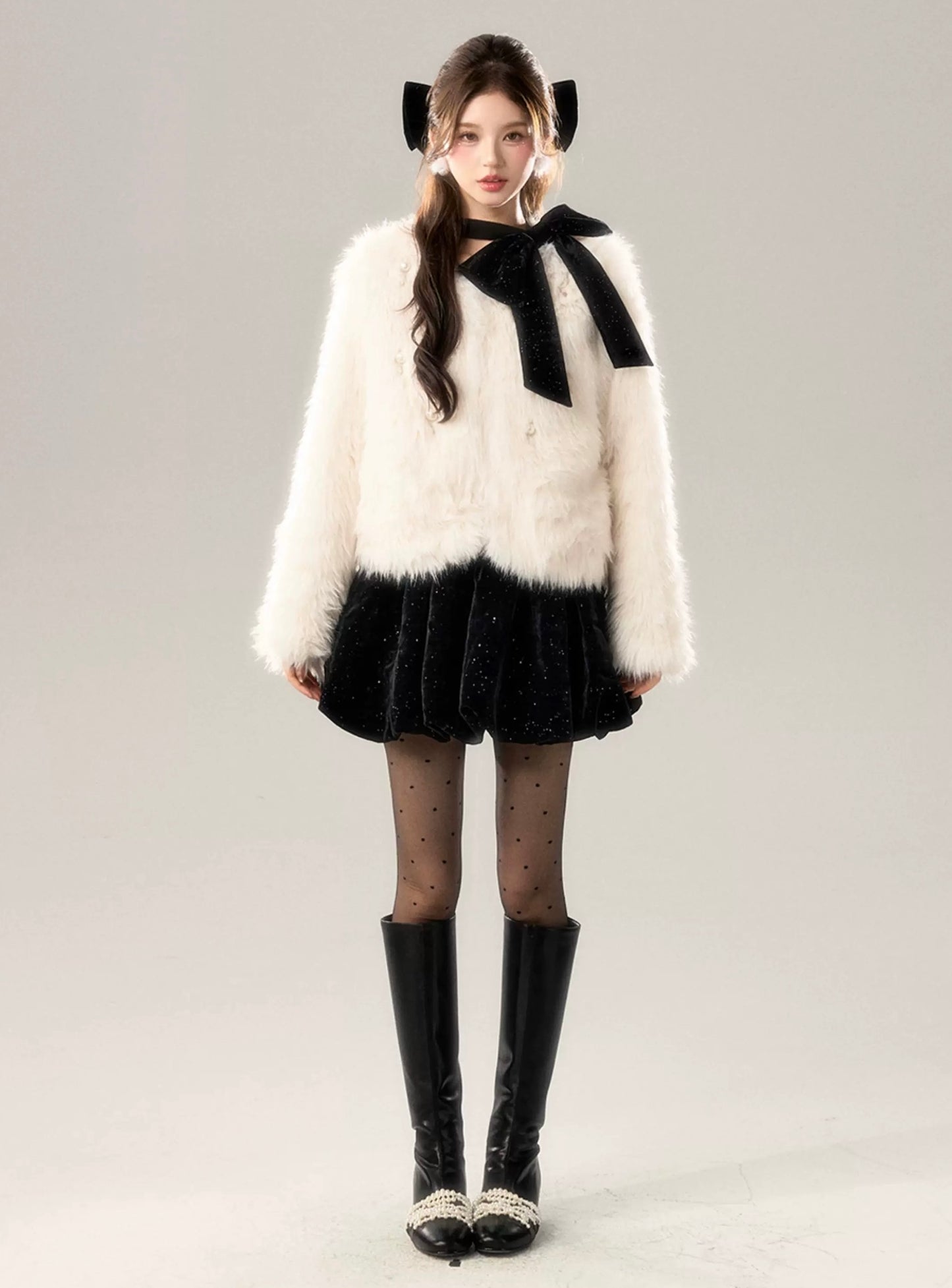 far perl ivory coat KS1226