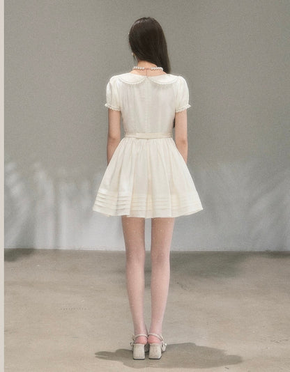 ribbon waist high-end one-piece KS1301
