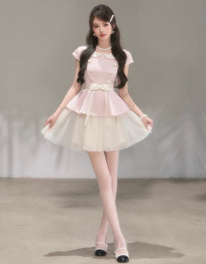 girly pink botann one-piece KS1287