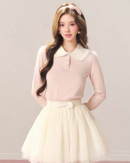 Perl mood like pink tops KS1334