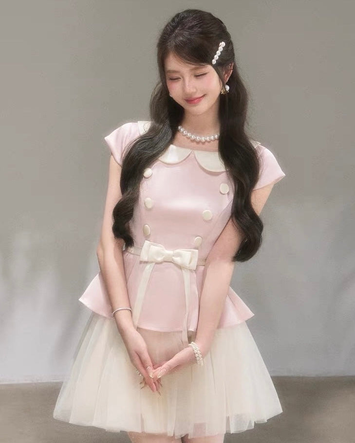 girly pink botann one-piece KS1287