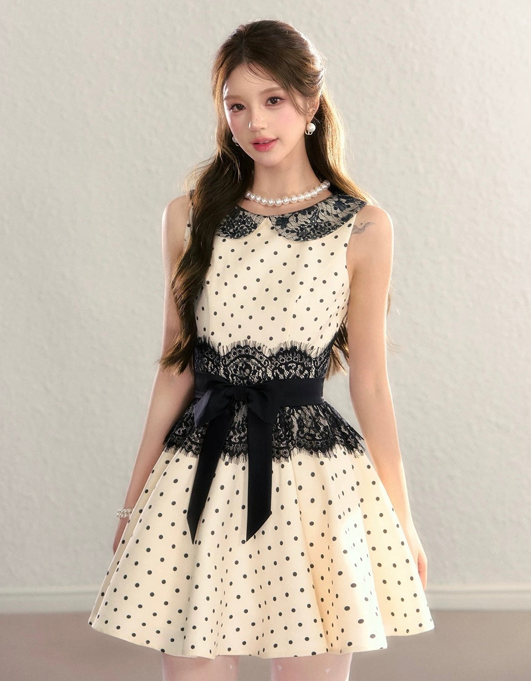 dot lace high-end one-piece KS1282
