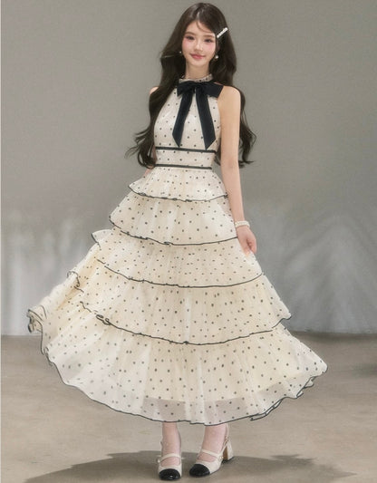 dot high-end line long one-piece KS1295