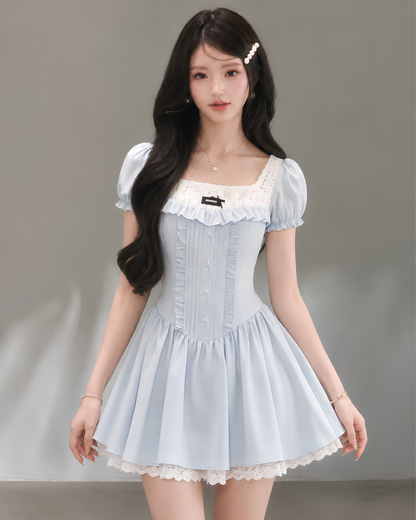 ice blue style one-piece KS1325