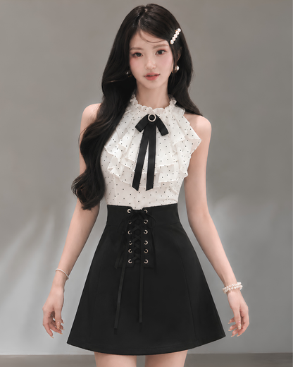 dot mood tops & skirt KS1328