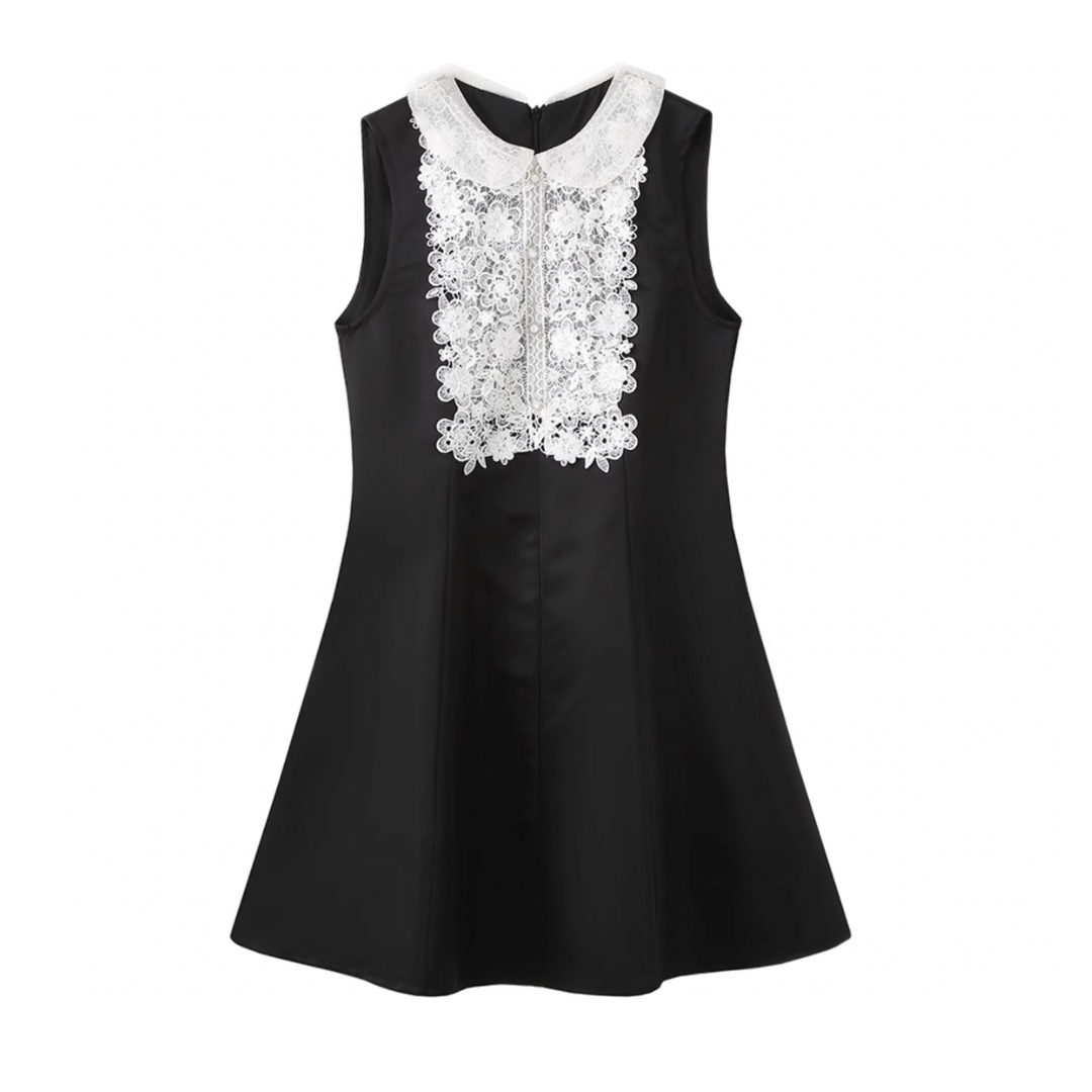 curler round lace black one-piece KS1121
