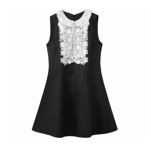 curler round lace black one-piece KS1121