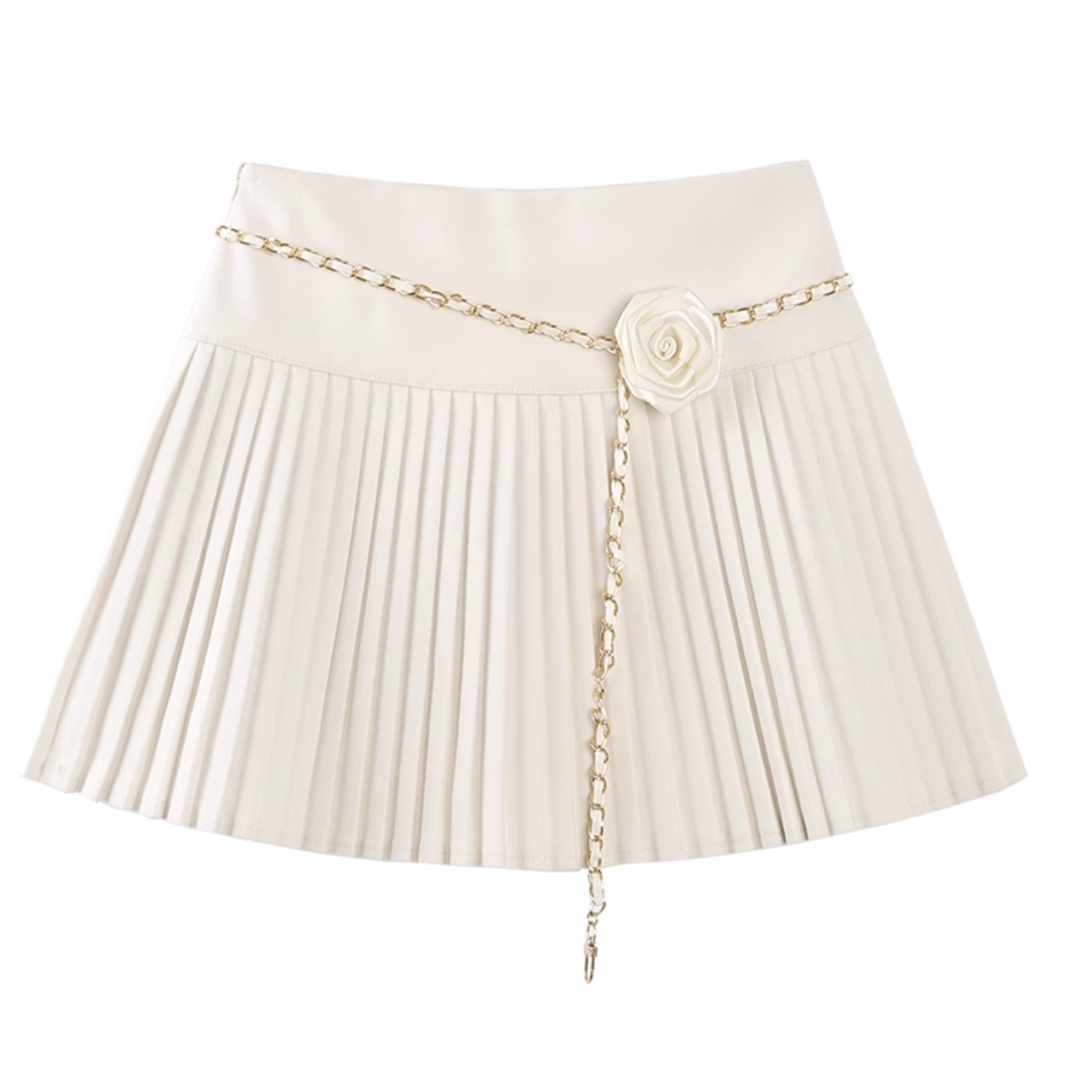wanghong ivory pleats skirt KS1094