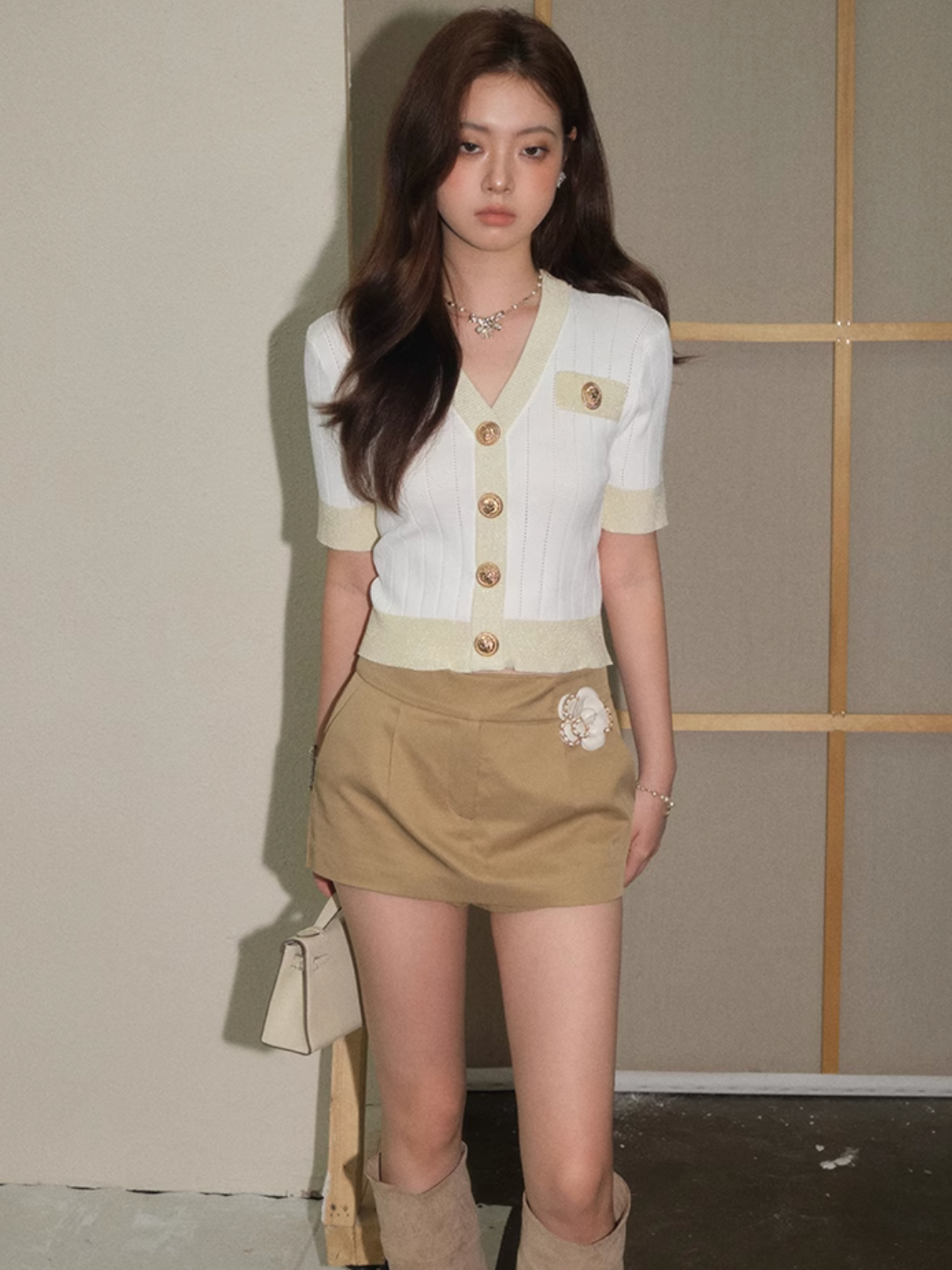 contrast white tops KS1142