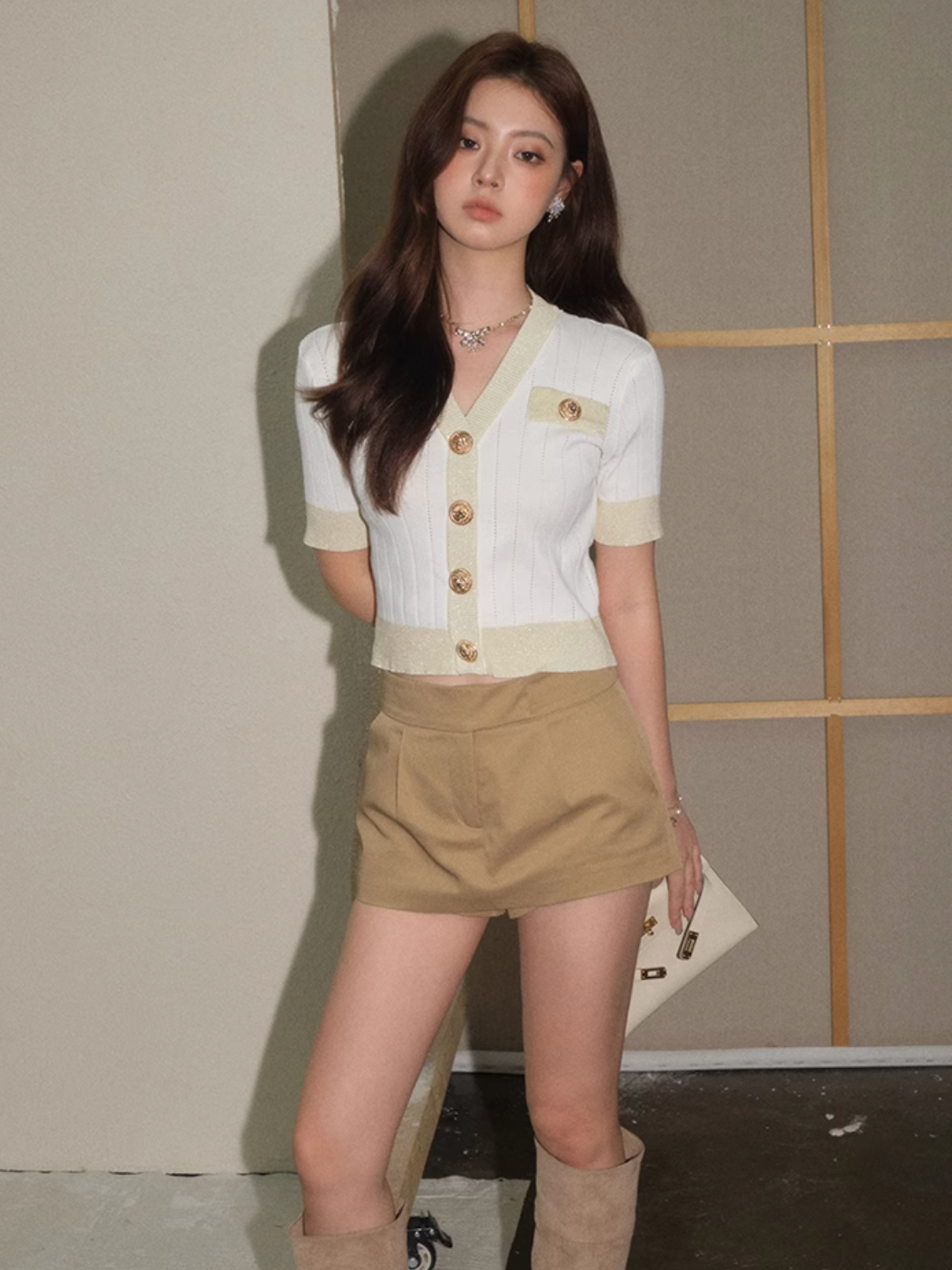 contrast white tops KS1142