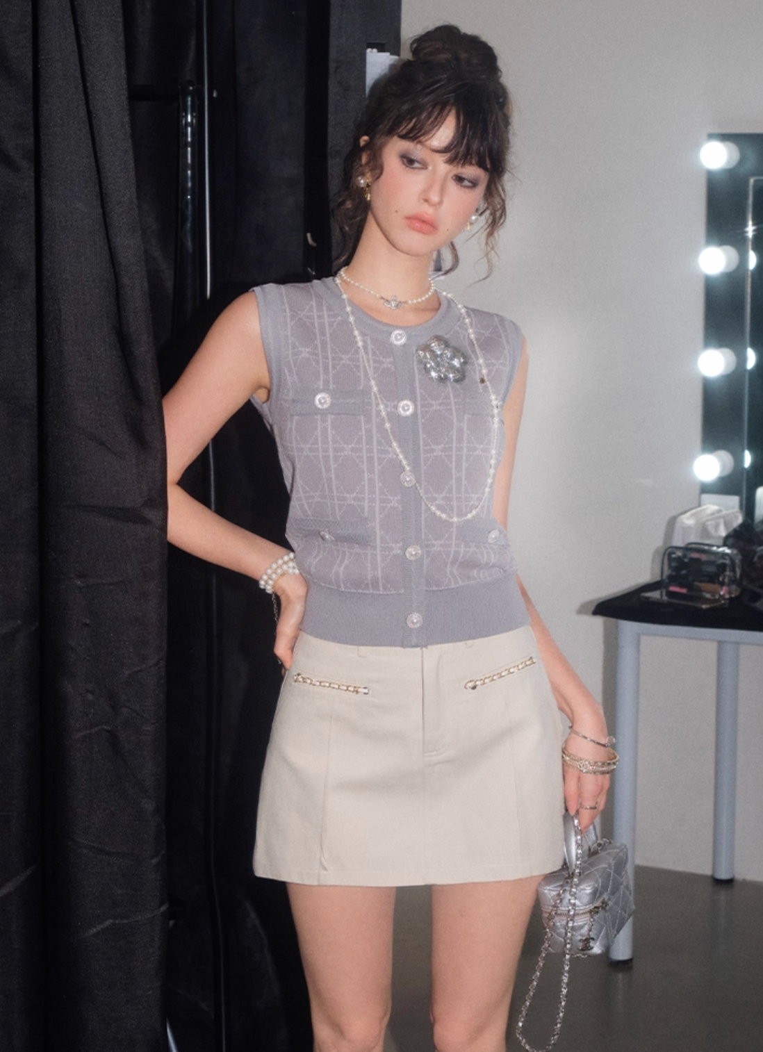classic gray  tops KS1169