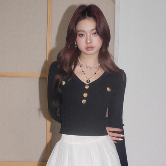 gold botann high-end long tops KS1185