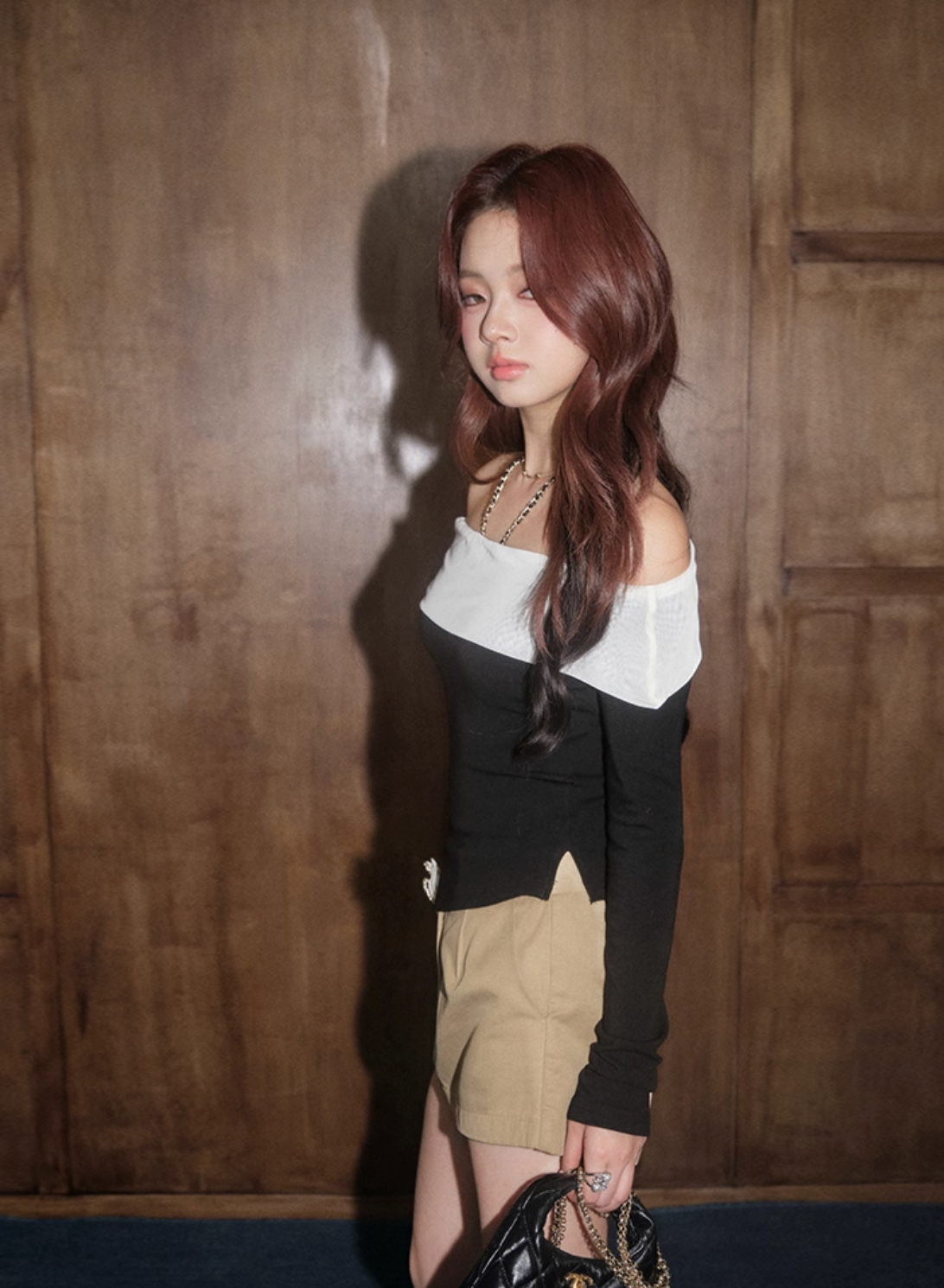 off shoulder white ribbon tops KS1189