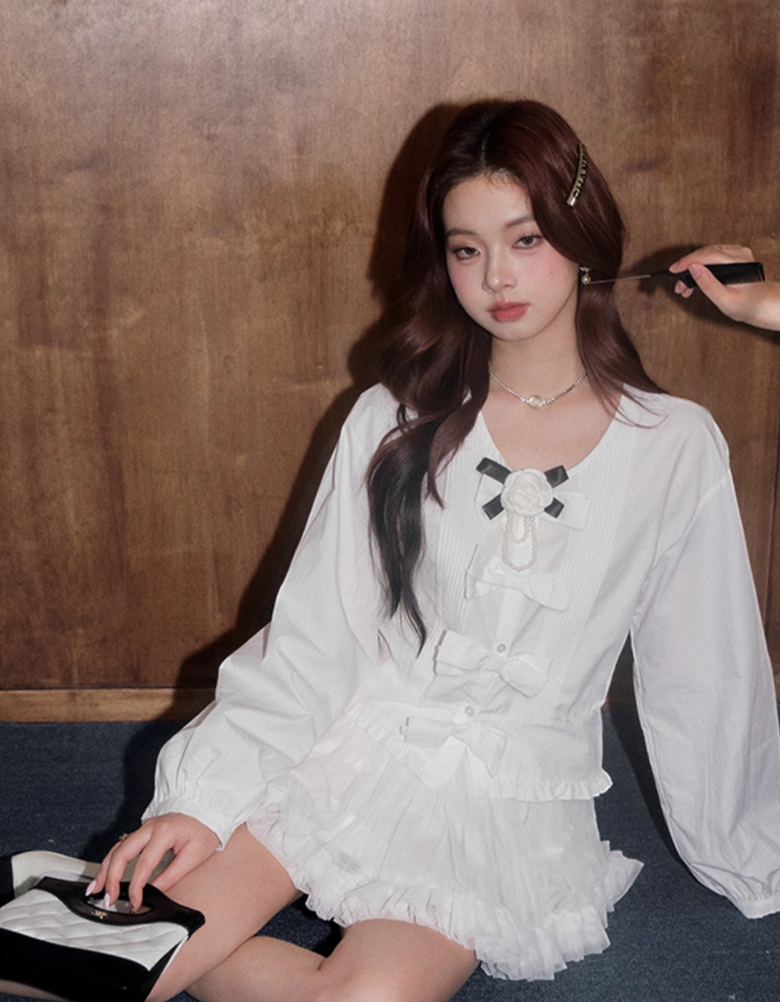 center point white shirt KS1197