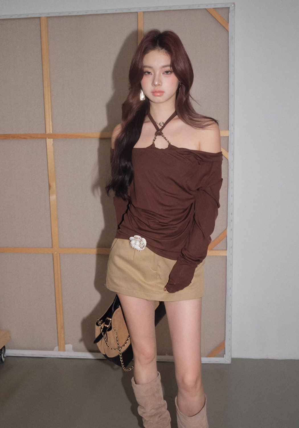 cross brown tops KS1199