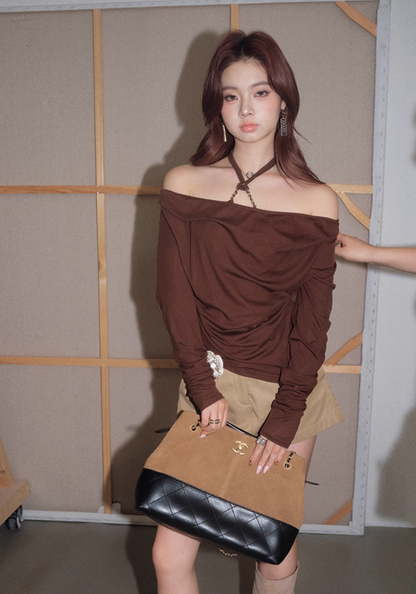 cross brown tops KS1199