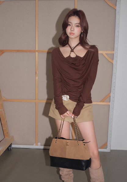 cross brown tops KS1199
