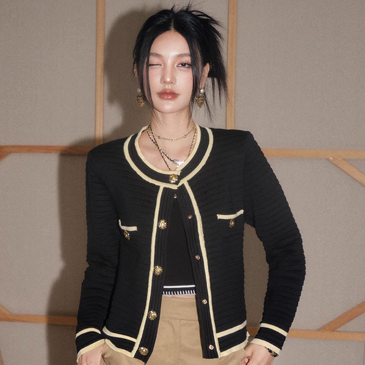 piping high-end cardigan KS1200