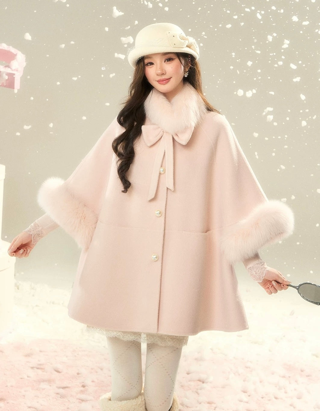milky bell coat KS1230