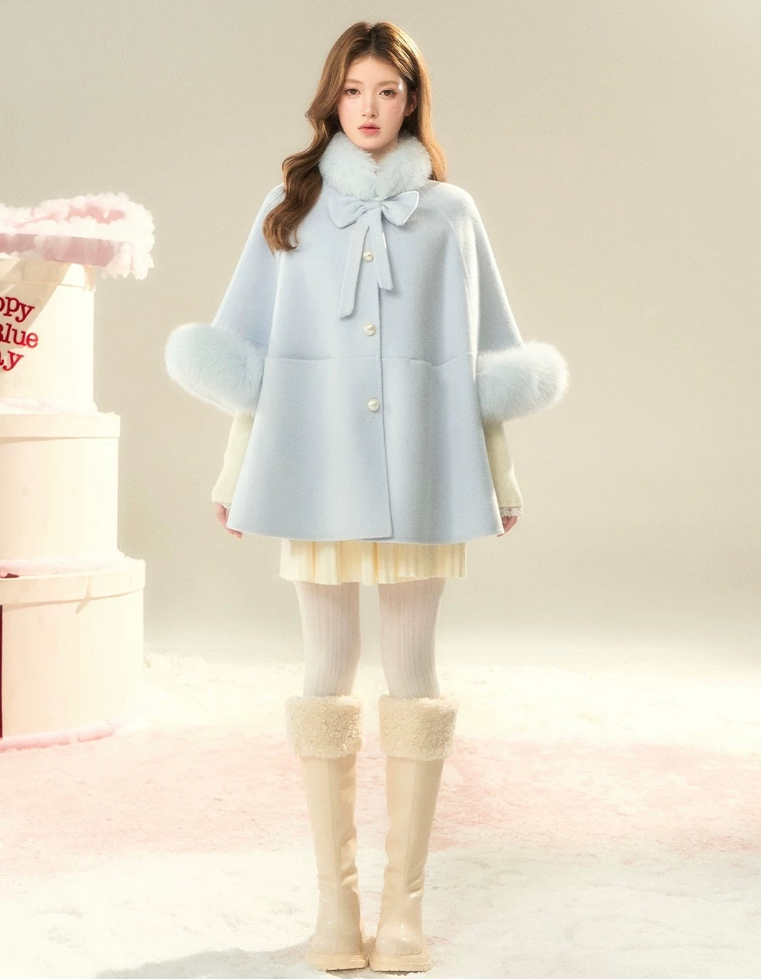 milky bell coat KS1230