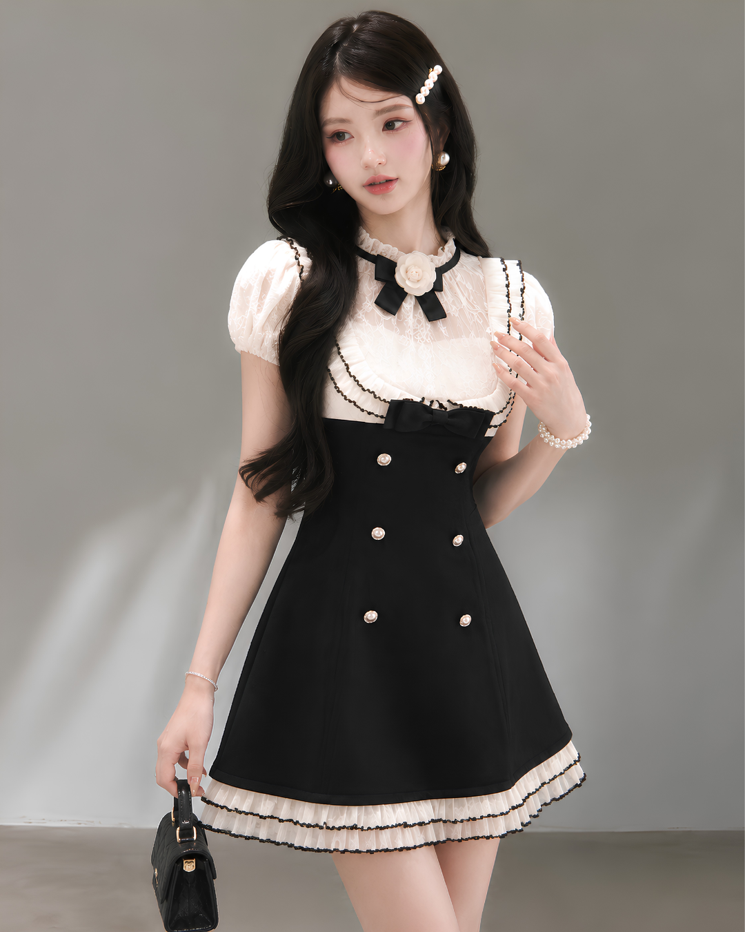 luxury mood rose one-piece KS1322
