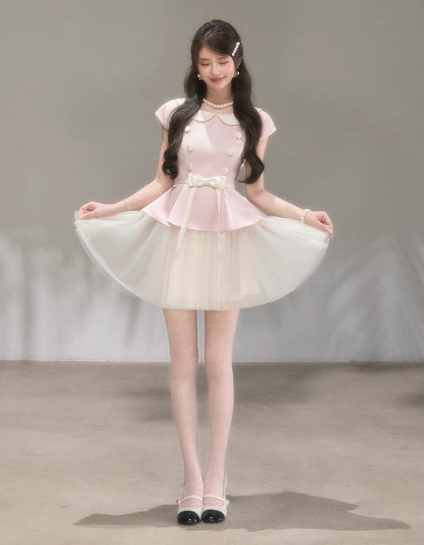 girly pink botann one-piece KS1287