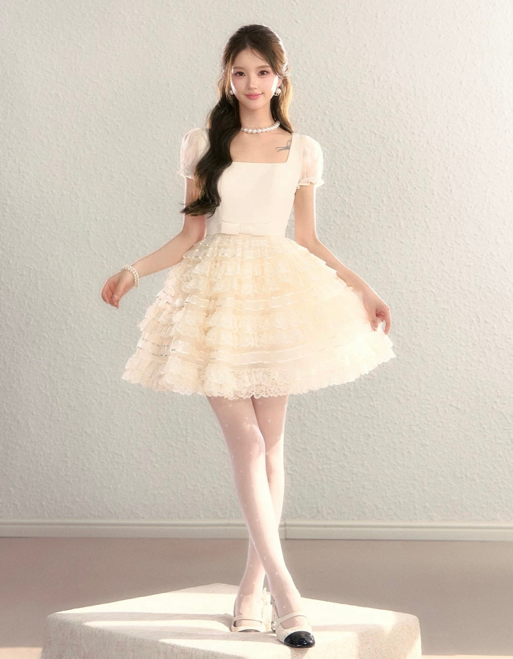 frill mood luxury one-piece KS1283