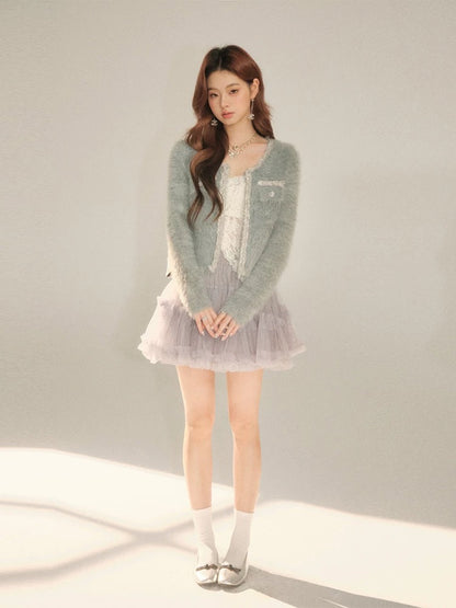 line bijou cardigan jacket KS1207