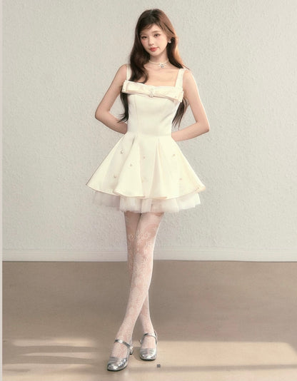 Perl point ribbon one-piece KS1276