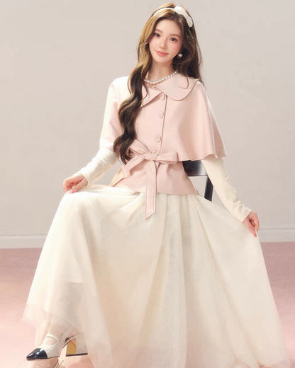 girly line pink coat KS1331