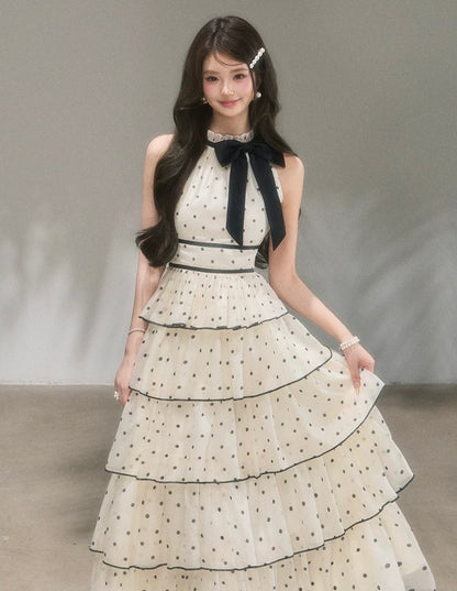 dot high-end line long one-piece KS1295
