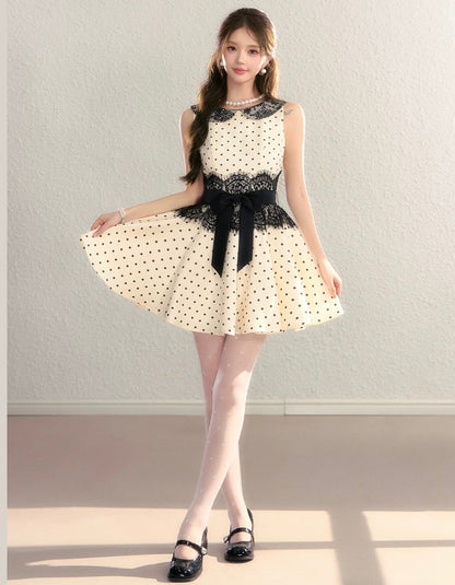 dot lace high-end one-piece KS1282