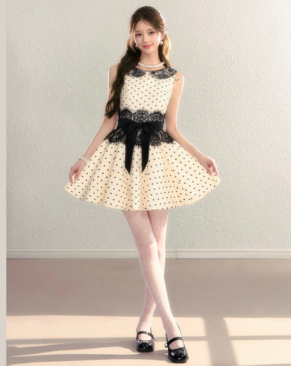 dot lace high-end one-piece KS1282