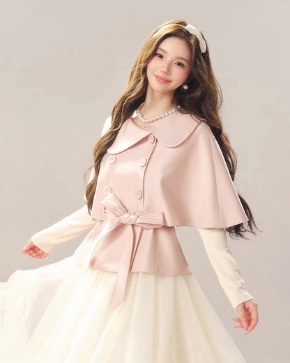 girly line pink coat KS1331