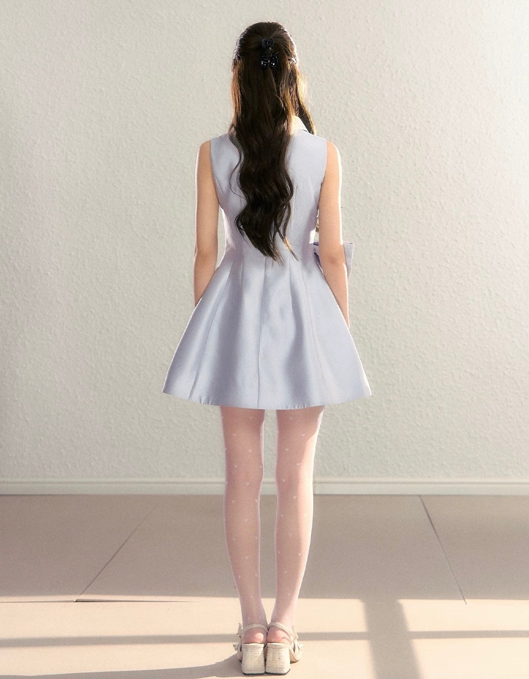 light blue ribbon one-piece KS1303
