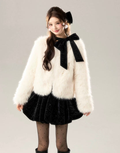 far perl ivory coat KS1226